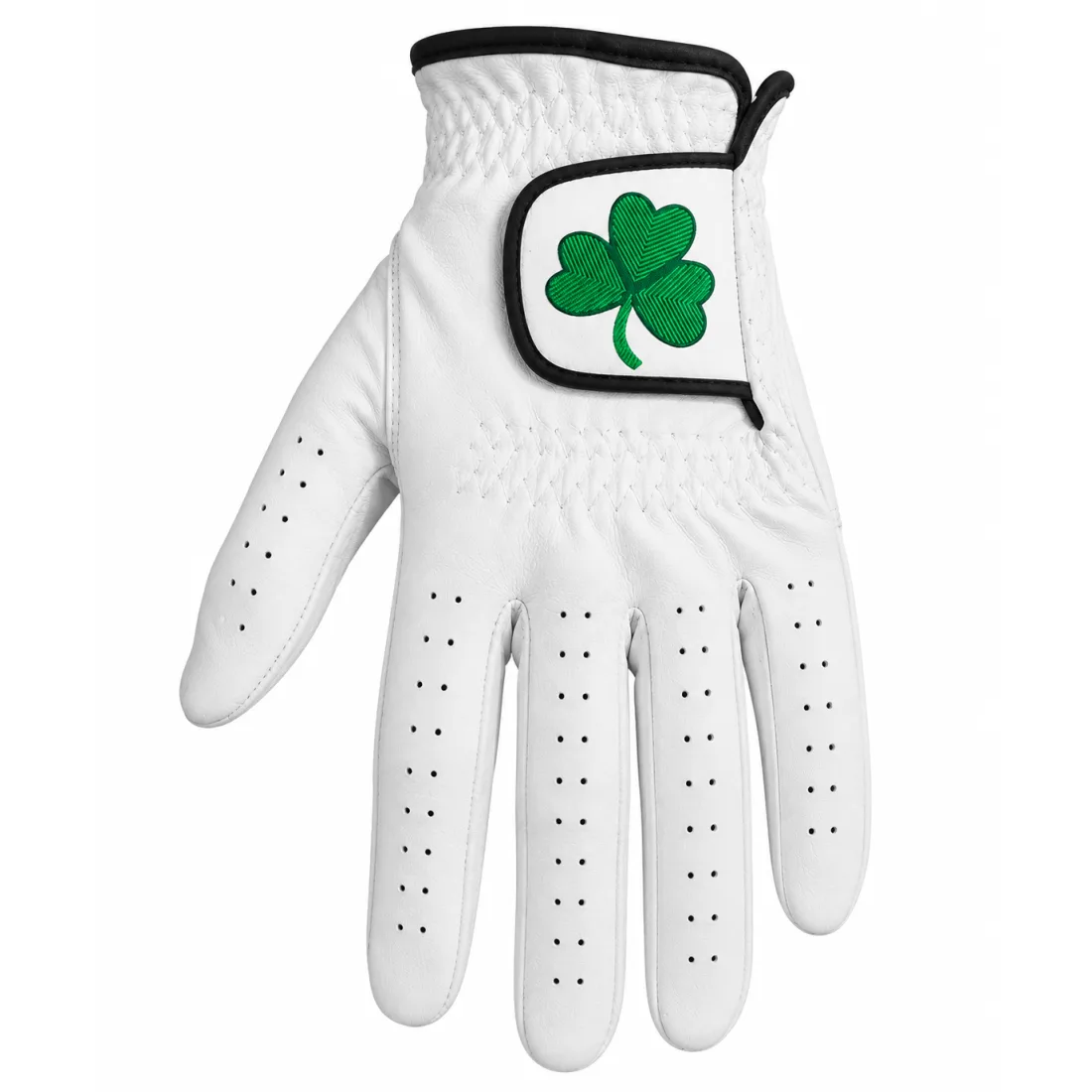 Full Leather Shamrock Lucky Golf Glove
